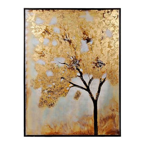 Gold Leafed Tree Framed Art Print | Kirklands | Metal tree wall art, Wall art gold leaf, Tree art