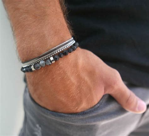 Discover more than 75 mens leather silver bracelets uk - in.duhocakina