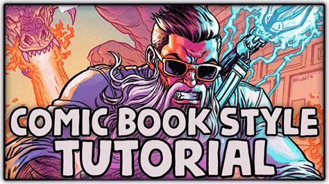 Comic Book Art Style Process Tutorial - Super Easy! - YouTube
