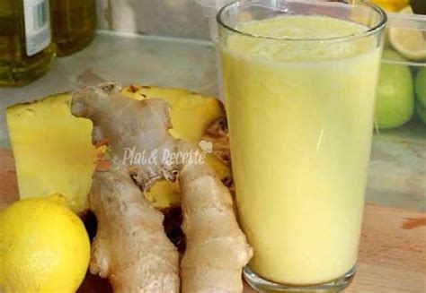 Fat Burning Juice Pineapple Lemon and Ginger - Light Recipes