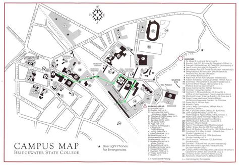 Bridgewater State University Campus Map - World Map Gray