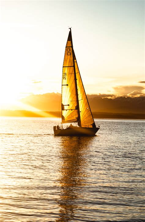 Sailboat Sunset Silhouette