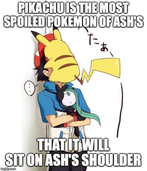 Pikachu On Ash's Face - Imgflip