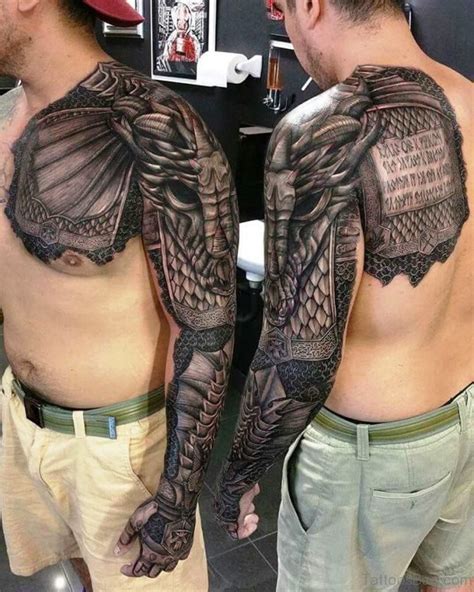 36 Stunning Armour Tattoos On Chest