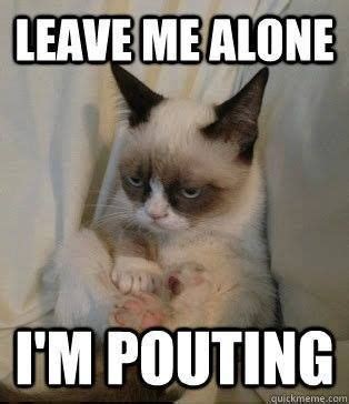 pouting (With images) | Grumpy cat, Grumpy cat meme, Cat memes