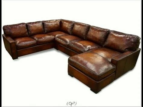 Rustic Leather Sectional - Odditieszone