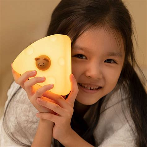 Cheese Night Light USB Rechargeable Nightstand Lamp Cute Accent Lamp for Bedroom | eBay
