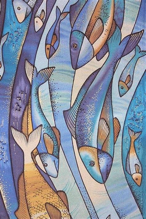 scarf fish | Fish painting, Art, Fish art