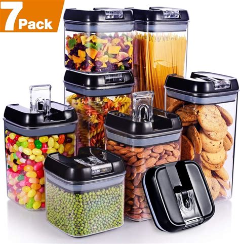 Senbowe [7-Piece] Air-Tight Food Storage Container Set with Durable ...