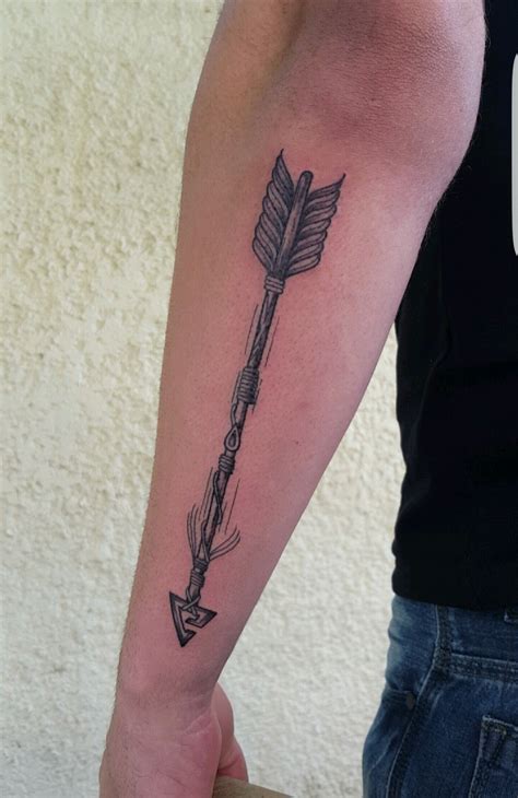 Simple Arrow tattoo forearm | Arrow tattoo arm, Mens arrow tattoo ...