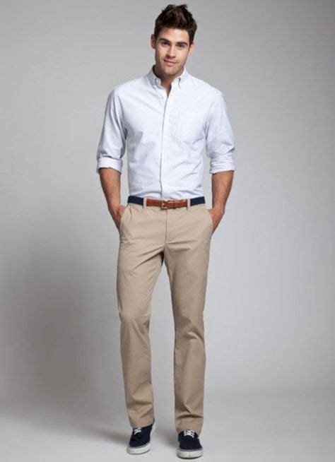 15 Khaki Chinos Outfit Ideas for Men | Men's Clothing | Khaki pants outfit, White shirt men ...