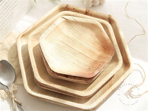 Palm Leaf Plates Set for Wedding Disposable Bamboo Dishware - Etsy