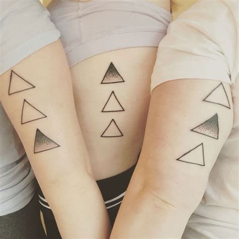 Perfect tattoo for three sisters with the shading showing their birth order. | Sister tattoos ...