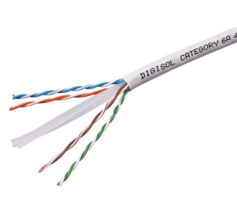 Cat6A 4 Pair UTP Cable | Cat6A 4 Pair UTP Solid Cable | 23 AWG, FRPVC/LSZH Sheath - DIGISOL