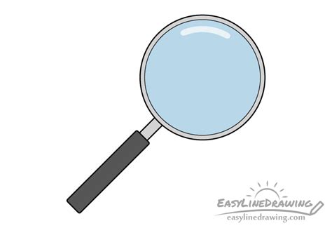 How to Draw a Magnifying Glass Step by Step - EasyLineDrawing