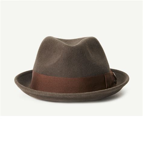 Good Boy Black felt Stingy Brim Fedora hat front view | Wide brim hat men, Hats for men, Fedora