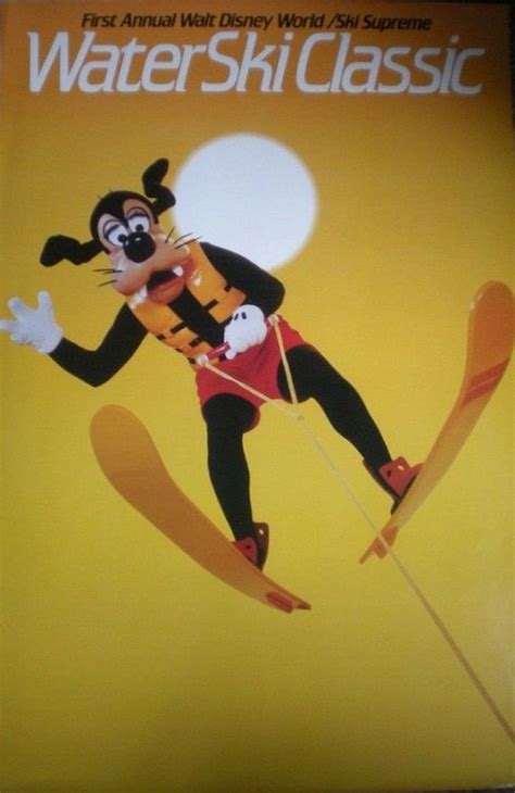 Goofy Water Ski Poster Walt Disney World 1987 First Annual | Etsy | Disney world, Walt disney ...