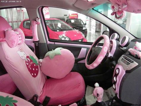 Pin by satty pic on pink | Pink car accessories, Hello kitty car, Pink car