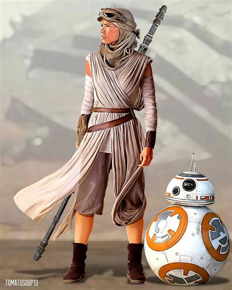 Rey and BB-8 - Star Wars VII - Daisy Ridley by tomatosoup13 on DeviantArt | Star wars vii, Rey ...