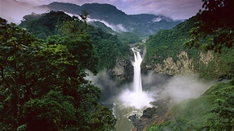 Download Rainforest Nature Waterfall HD Wallpaper
