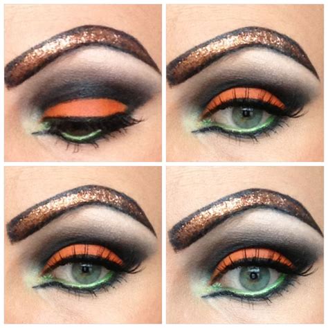 Pumpkin Inspired Halloween Makeup Would be very pretty without the ...