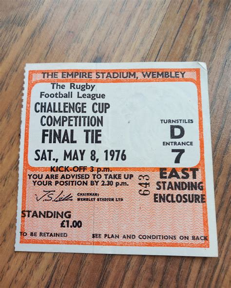 1976 Rugby League Challenge Cup Final Programme & Ticket – St Helens vs ...