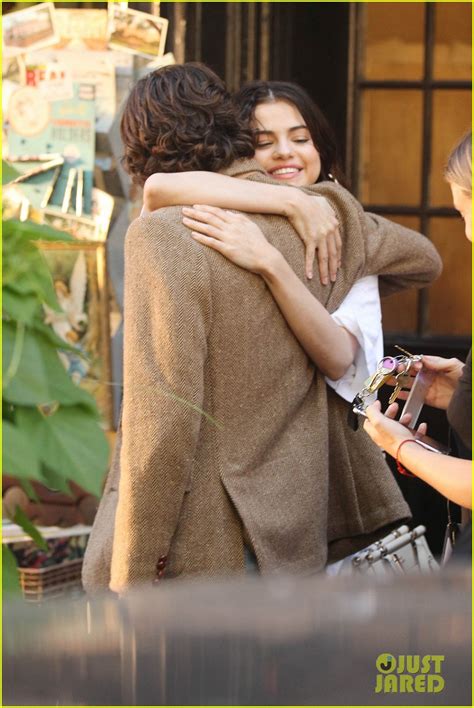 Photo: selena gomez and timothee chalamet share a hug on woody allen ...