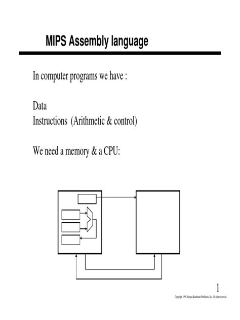 02 MIPS Assembly Eng2 | Instruction Set | Assembly Language | Free 30 ...