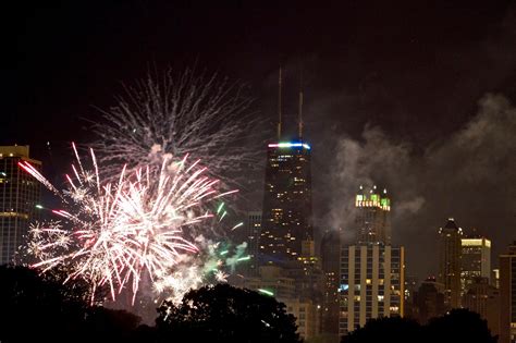 Chicago Fireworks from Lincoln Park