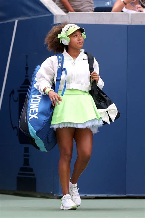 Naomi Osaka Plays at US Open in Bright Green Bows