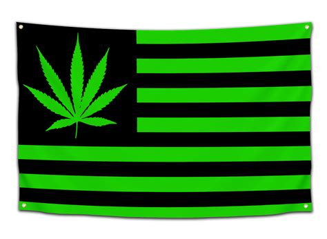 Weed America Flag - CollegeWares | Smoking Frat Flags for Dorm Room