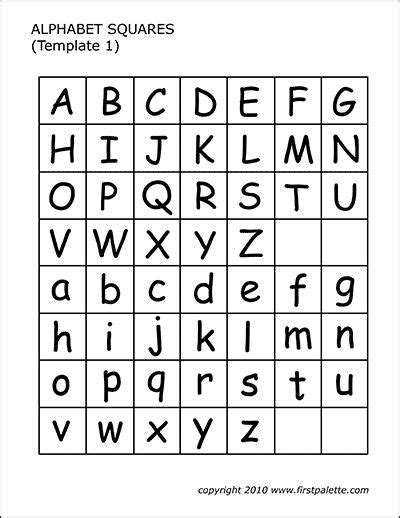 Alphabet Letter Squares | Free Printable Templates & Coloring Pages | Firs… | Free printable ...