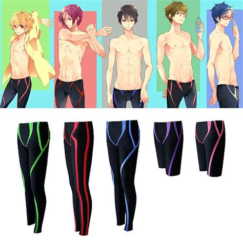 Free Iwatobi Swim Club Cosplay Costume Unisex Shorts Pants Swimsuit Haruka Nanase Makoto ...