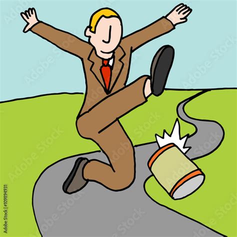 "man kicking can down the road metaphor" Stockfotos und lizenzfreie ...