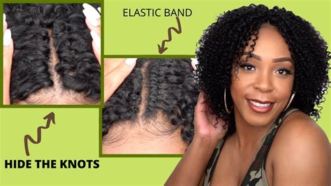 HIDE THE KNOTS/ELASTIC BAND Using 100% Human Hair Crochet Braid - PRE LOOP TYPE WATER CURL 8 ...