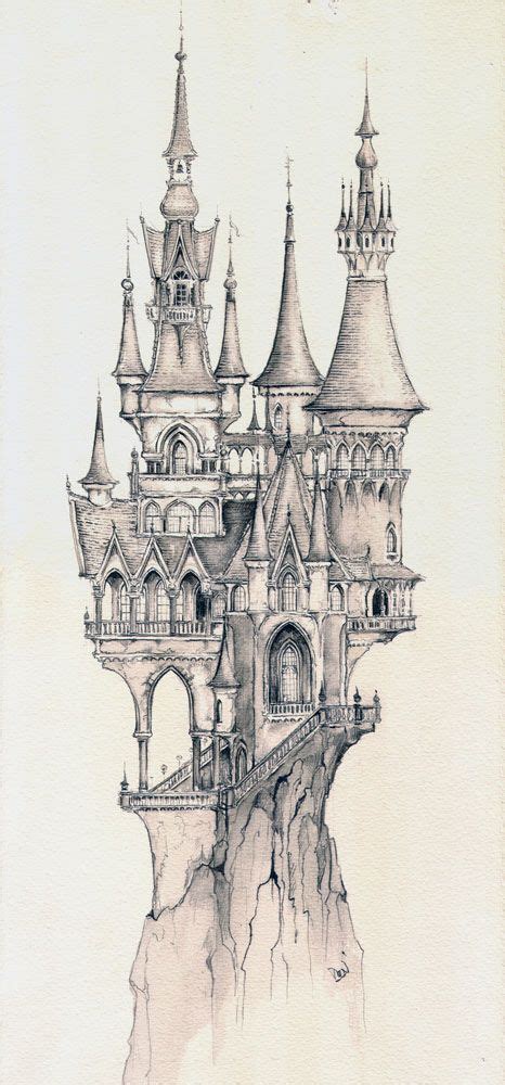 Fantasy Castle Drawing at PaintingValley.com | Explore collection of ...