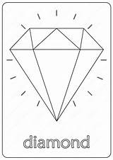 Diamond Coloring Page For Kids sketch template