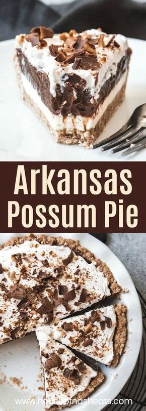 Arkansas Possum Pie is a creamy, layered chocolate and cream cheese pie ...