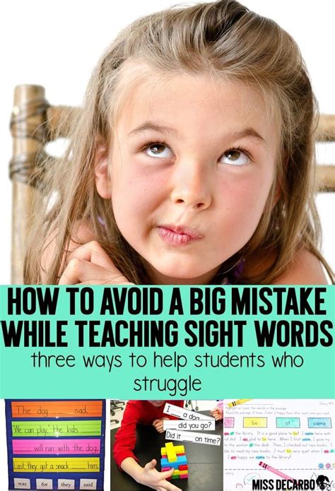 Learn three ways to help students who struggle with sight word recognition and identification ...