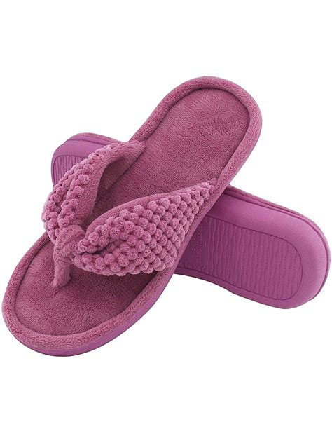 ULTRAIDEAS - Women's Memory Foam Open Toe Slide Slippers with Adjustable Strap and Cozy Terry ...