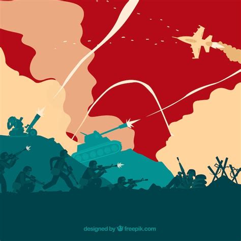 Ilustração guerra | Vetor Grátis