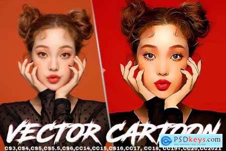Vector Cartoon painting Photoshop Actions » Free Download Photoshop Vector Stock image Via ...