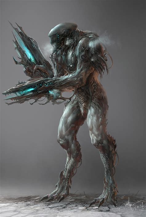 Alien Soldier by Feng Guo : r/ImaginaryAliens