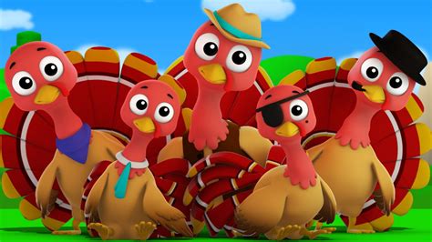 five little turkeys | turkey song | kids music | infant rhymes by Farmees - YouTube