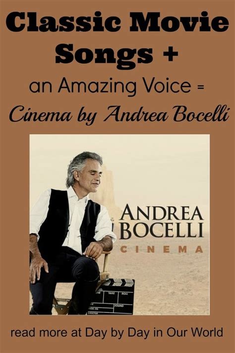 "Cinema": Movie Selections with the Amazing Voice of Andrea Bocelli ...