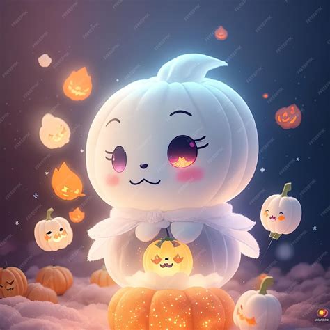 Premium Photo | Cute and adorable halloween ghosts spooky yet charming