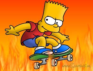 Young Simpson: Bart Simpson Skateboarding Wallpaper