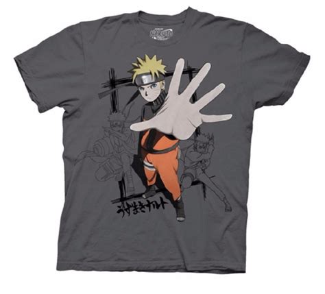 Naruto Shippuden - Naruto Shippuden Naruto Hand Anime Officially Licensed Adult Graphic Tee ...