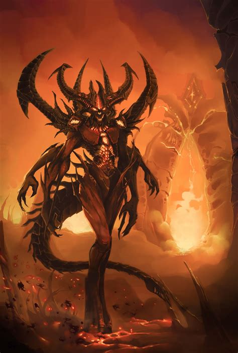 Diablo, Lord of Terror, Etienne Beschet | Fantasy demon, Fantasy monster, Mythical creatures art