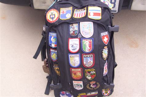 My backpack that's been around the world with me. Patches were added along the way. | Tull